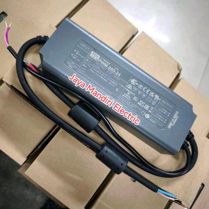Power Supply Mean Well Pwm-200-24 Trafo Waterproof Meanwell Pwm 200 24 Volt Mean Well Original