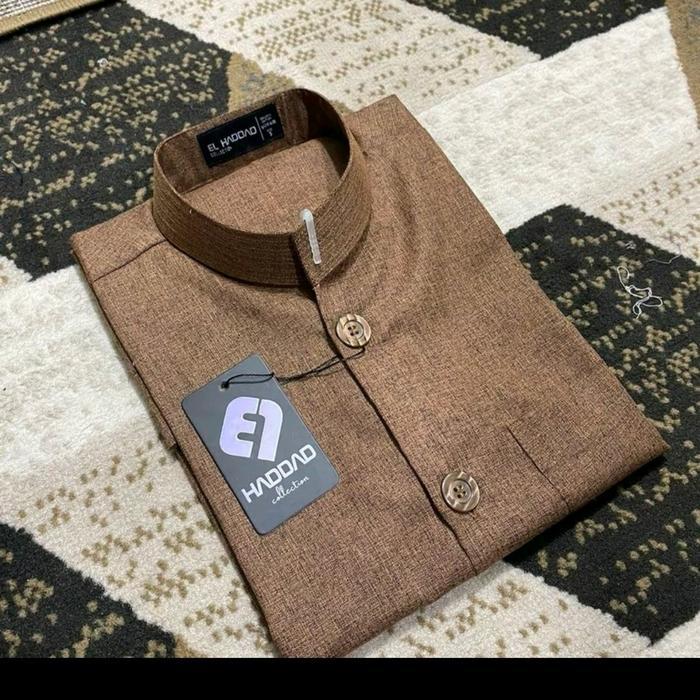 Baju Koko El haddad Katun Madina mocca