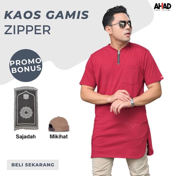 Kaos Gamis Zipper Bonus Mikihat & Sajadah