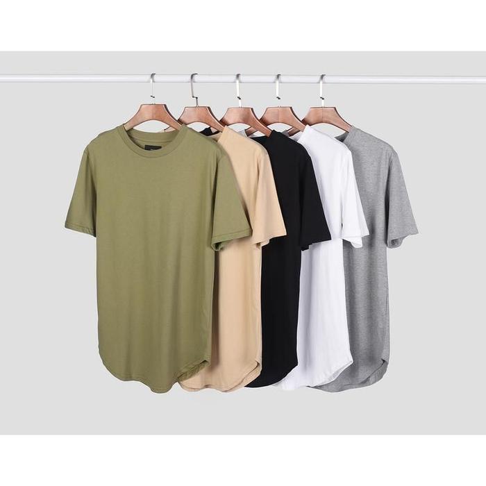Kaos Kurta Polos / Kaos Polos Longline Kualitas Premium / Kaos Longline Pria Bisa Couple / Kaos