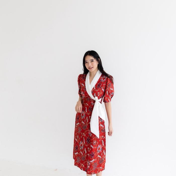 HERFIT kanaya batik dress kombinasi dress Wanita