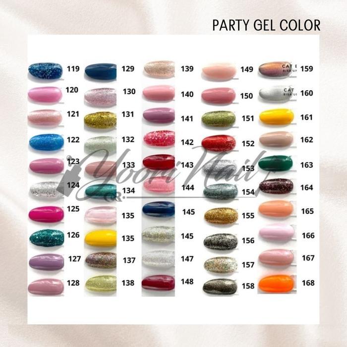 PARTY kutek gel halal (273-322) glitter series halal uv led nail polish 15ml gel party halal