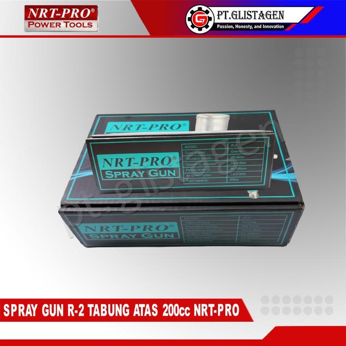 NRT-PRO R2 SPRAY GUN TABUNG ATAS 200CC SEMPROTAN CAT KOMPRESOR R-2 ALAT CAT SEMPROT KOMPRESOR TABUNG