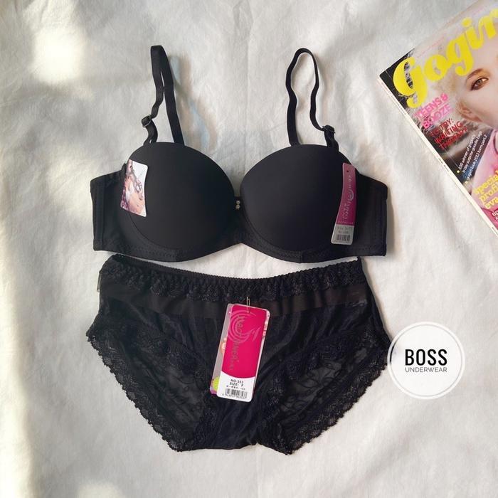 Push Up Bra Set Dalaman Wanita Bra Kawat, Bra Set Bra Kawat Busa Tebal Sedang Bh Kawat Bh Brukat