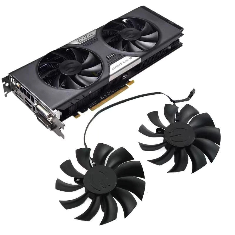 2Pcs PLA09215B12H DC 12V 0.55A 4Pin Cooler Fan Replacement EVGA Geforce GTX 760 770 780 Graphics Car
