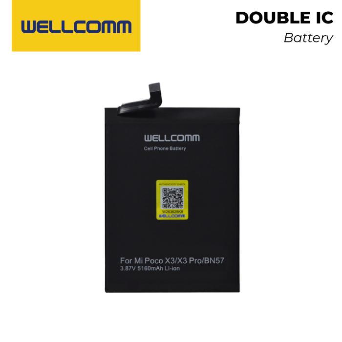 ASLI Battery Double Ic Wellcomm Xm Poco X3/Bn57/X3 Pro 5160mAh Ready stok