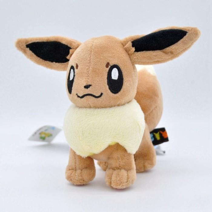 Boneka Pokemon Eevee Evolution 15-20cm Pokemon Doll / Cute Plush Hadiah Ulang Tahun