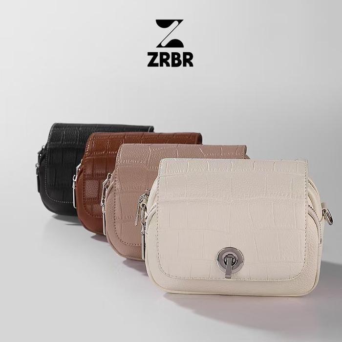 Aerostreet.Shoes - Tas Wanita Selempang Motif Buaya 2024 Tutup Klap Elegan #9085