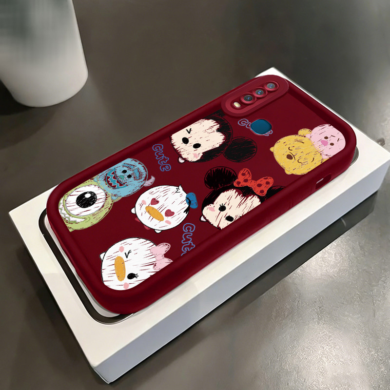 Casing Hp untuk VIVO Y12 Y12i Y15 Y17 Y3 Y3s Case Mickey kartun coret-coret Camera Protect Kekinian 