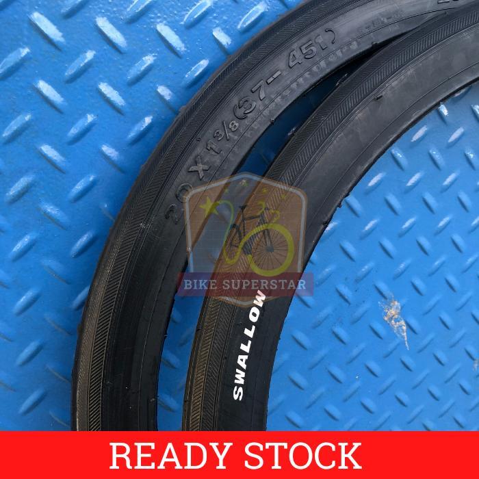 Ban Luar Sepeda 20 x 1 3/8 (451) SWALLOW Deli Tire Slick Lipat