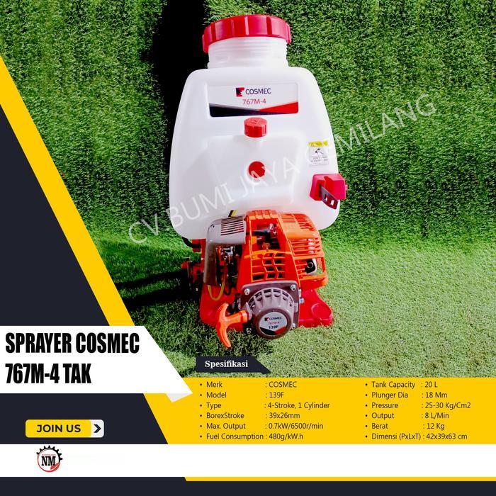 MESIN SEMPROT HAMA / KNAPSACK POWER SPRAYER COSMEC 767M-4 TAK