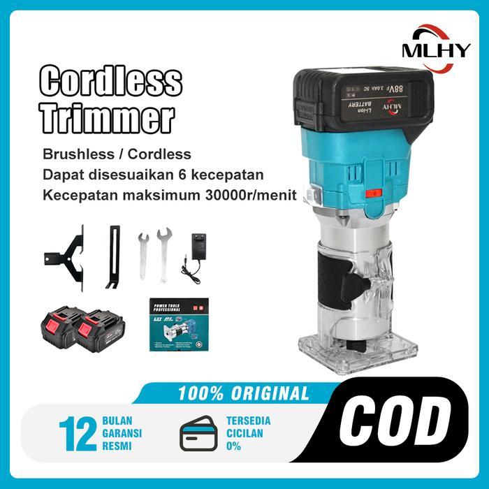 Mlhy Mesin Profil Router Trimmer Kayu Cordless Baterai Lithium