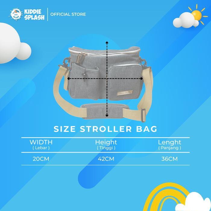 Kiddie Splash Tas Bayi Diaper Bag Stroller Kiddie Splash Penyimpanan Popok Besar Dengan Kompartemen