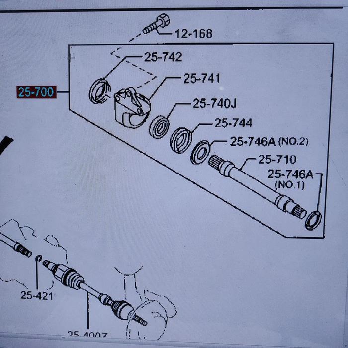 MGP Joint shaft / gantungan asroda kanan Mazda 2 DE Manual 25700
