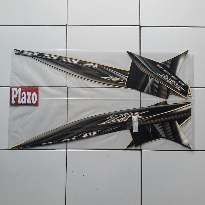Stiker Striping Body Motor Vega Zr 2012 Full Hitam