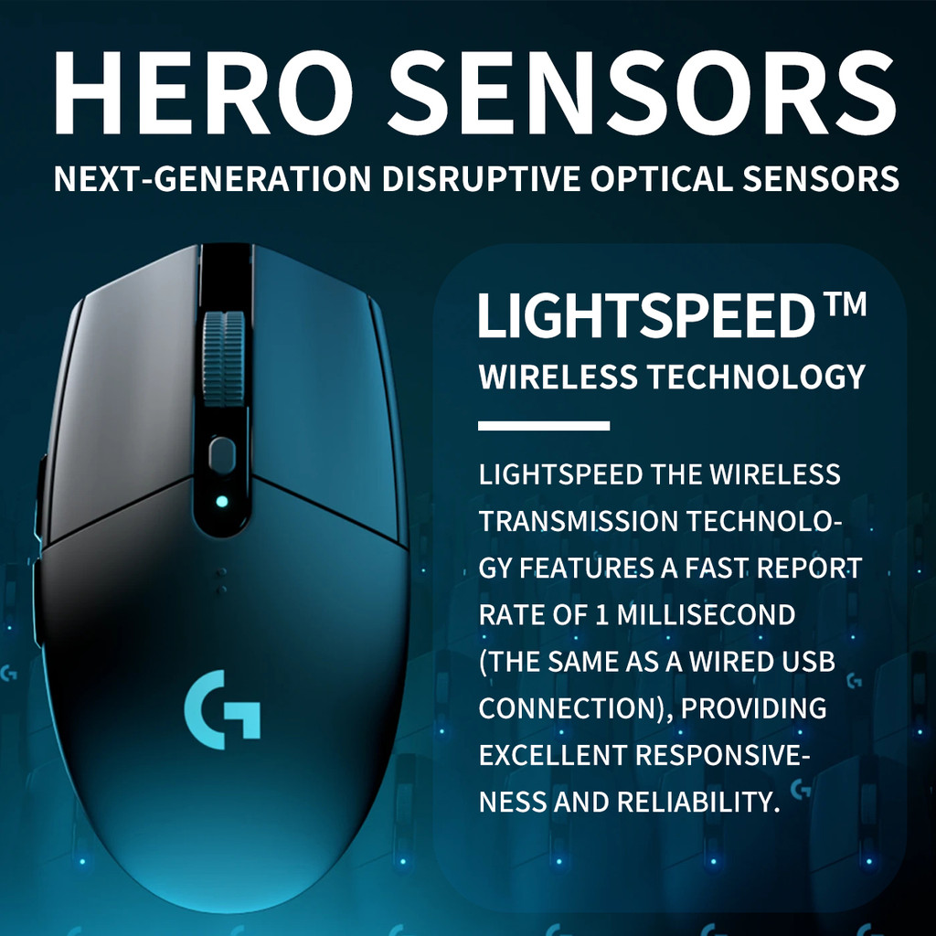 Logitech G304 Wireless Dual Mode Mouse, Black Mouse, Purple Mouse, Blue Mouse, White Mouse, Logitech