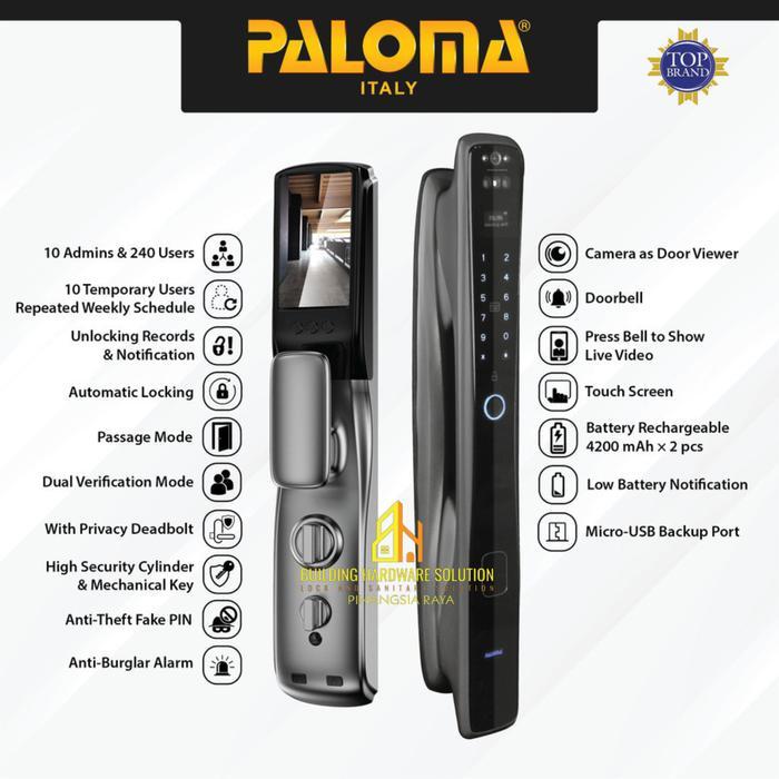 Promo Paloma Smart Lock Dlp 6001 Kunci Pintu Digital Lock Smart Door Lock Smart Home Kunci Pintar