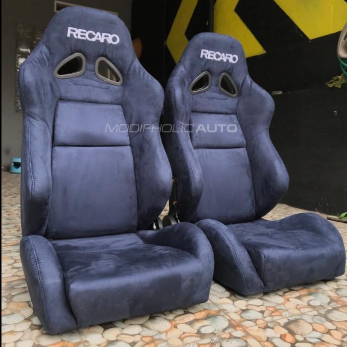 JOK RACING RECARO SR7 UNIVERSAL BAHAN SUEDE NAVY PREMIUM