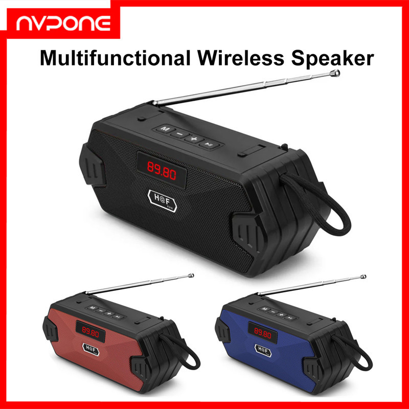 Portable FM Wireless Speaker Bluetooth-compatible Outdoor Speakers Radio For Receiver USB/TF/AUX