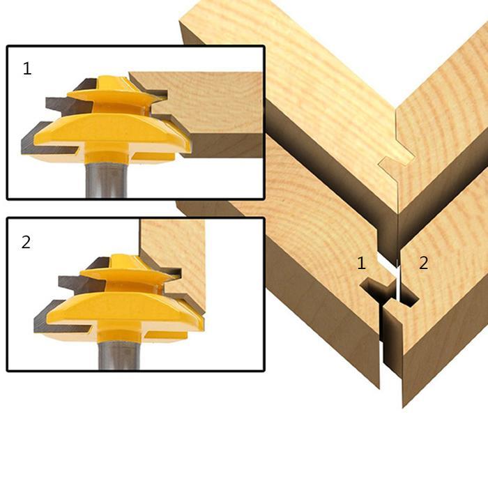 MATA PROFIL SAMBUNGAN SIKU LOCK MITER ROUTER BIT 45 DEGREE 38MM