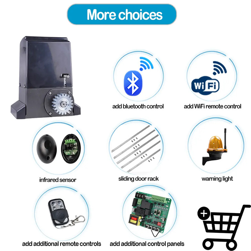 Smart Sliding Door Operator 370W 800kg 220V Modern Design Style Sliding Door Motor Door Opener