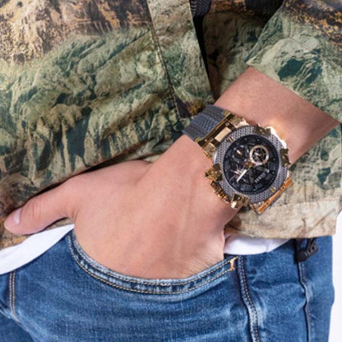 Sedia GUESS GW0486G2 Original CARBON Jam Tangan Pria Analog Black Silicone