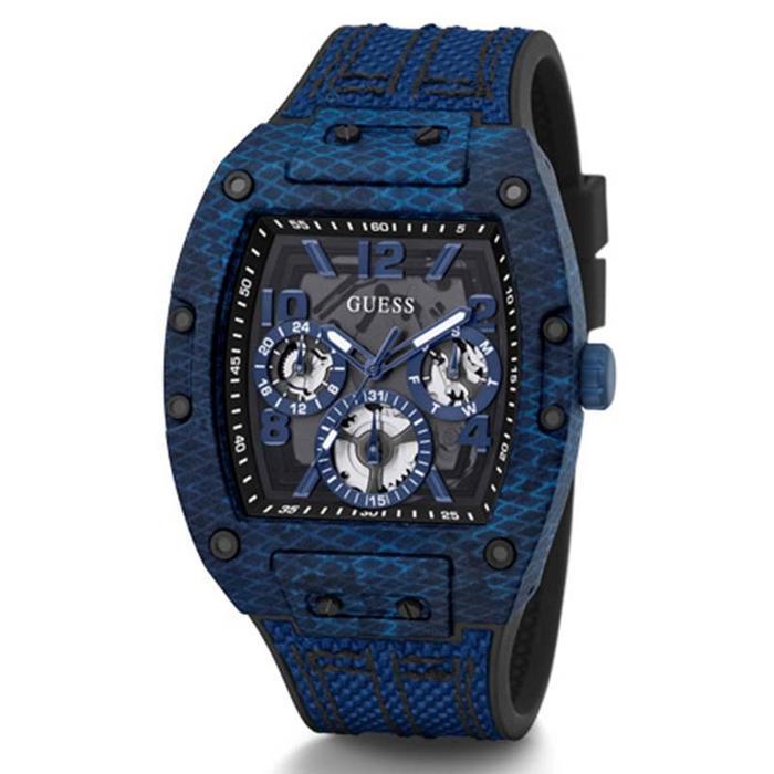 Sedia GUESS GW0422G1 Original PHOENIX Jam Tangan Pria Analog Blue Silicone