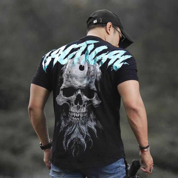 ASLI Kaos Tactical Hitam tengkorak Tactical Shirt Kaos Tactical Pria Kaos Tactikal READY STOCK