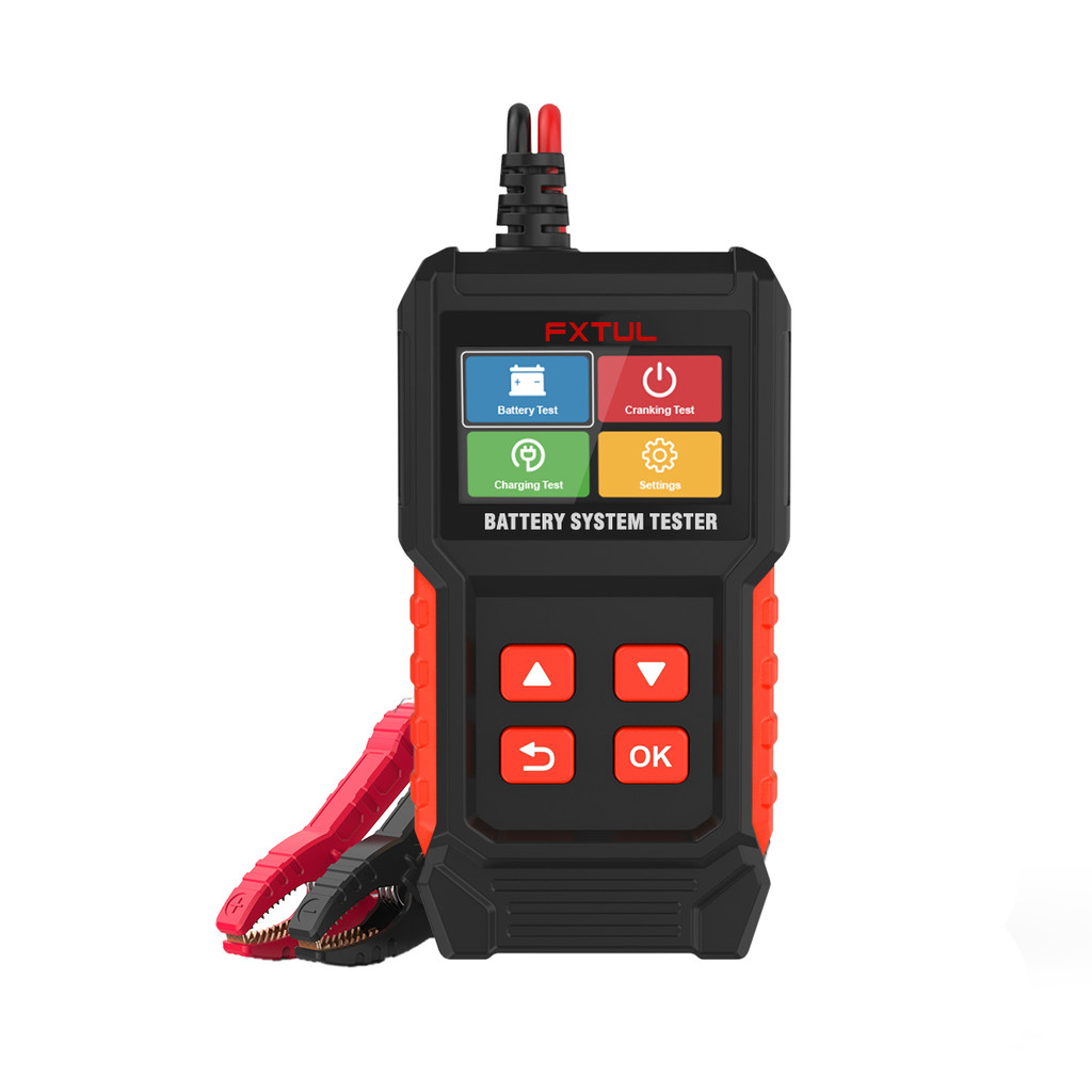 FXTUL BT50 Motorcycle Battery Tester Dual-Conductor Charging Scanner With 2.4 inch LCD Display