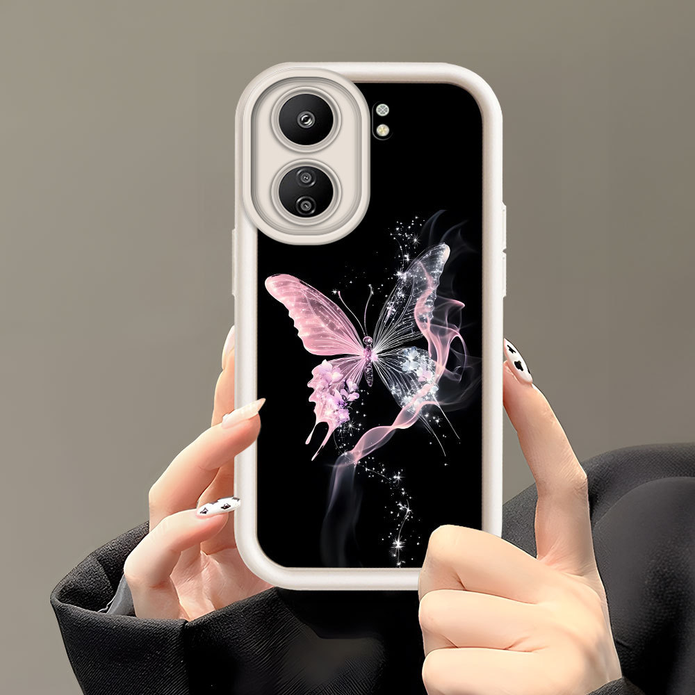 Casing Hp Untuk Xiaomi Redmi 13C Poco C65 Phone Case Softcase Soft Imut Kesing Kupu Cassing DXH30 61