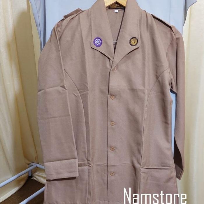 Baju Pramuka Pembina Perempuan - Seragam Sekolah Guru Perempuan Kain Rapilo dan Kain Licin - Wanita,