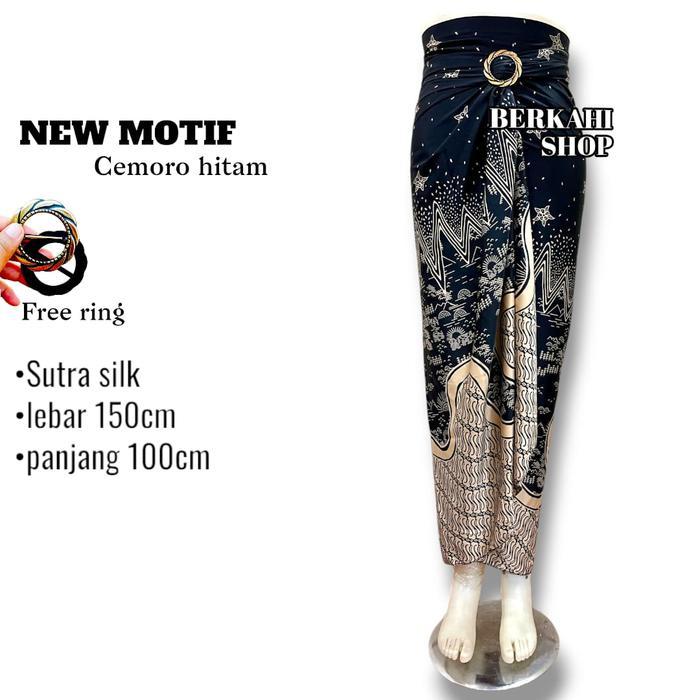 BERKAHI SHOP Kain Rok Lilit Batik Premium Motif Terbaru Termewah Bawahan Kebaya Wanita Bunga Nyaman