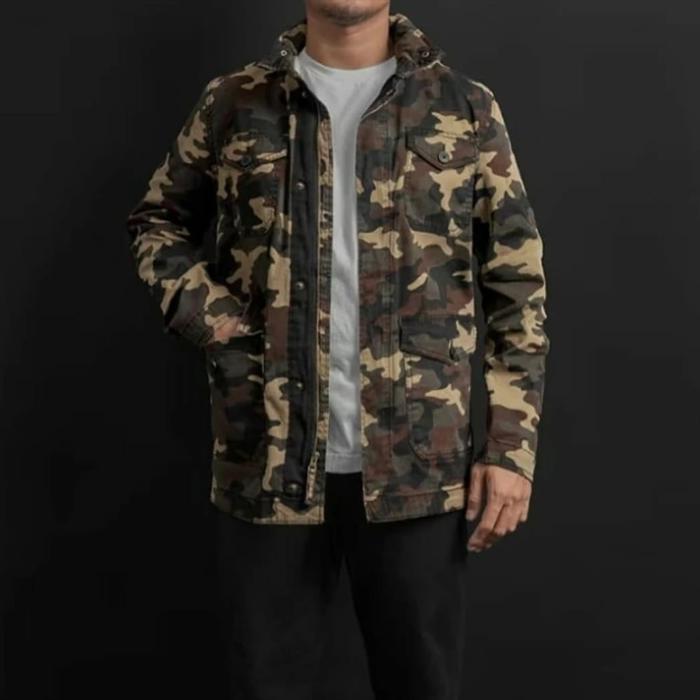 Jacket Parka Pria Grge Military Hidden Hood - Jaket Traveling Camping Hiking Outdoor Pria Ada Big