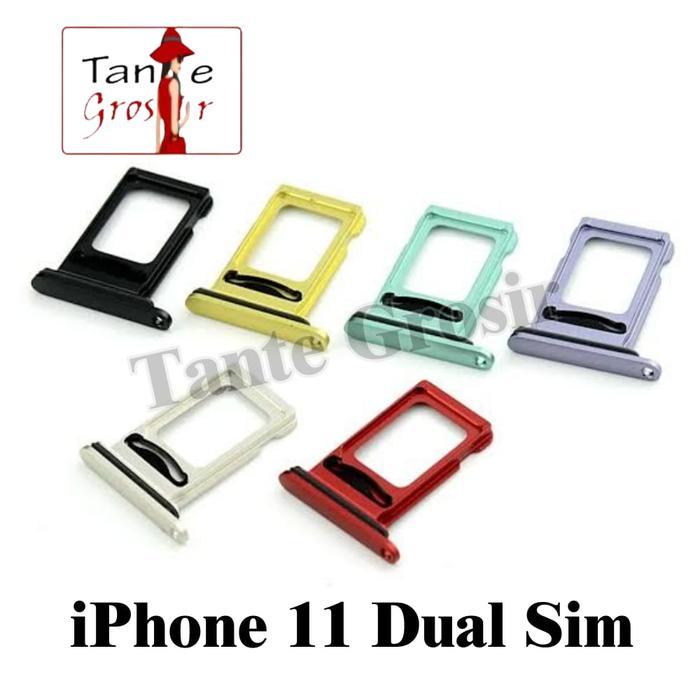 SIMTRAY SIMCARD TEMAPT SLOT SIM TRAY IPHONE 11 DUAL SIM