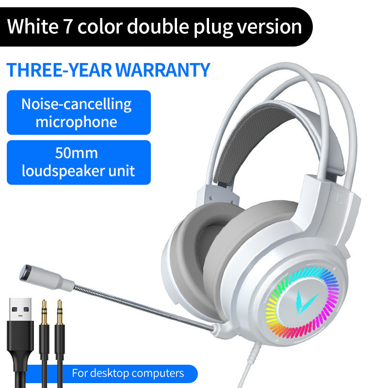 G58 G60 Gaming Headset 7.1 Stereo SVirtual Surround Bass Earphone Headphone with Mic LED Light for