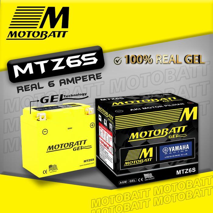 Motobatt Aki Kering Mtz6S 12V 6Ah Satria Fu Sonic Cb150R Nmax Old Aerox Old Asli Original 100%