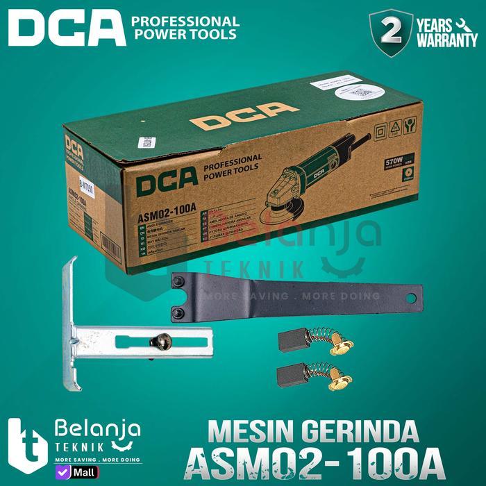 Mesin Gerinda Tangan DCA ASM 02-100A Angle Grinder ASM02-100 A 4 Inch 570 Watt 100MM ASM02-100A