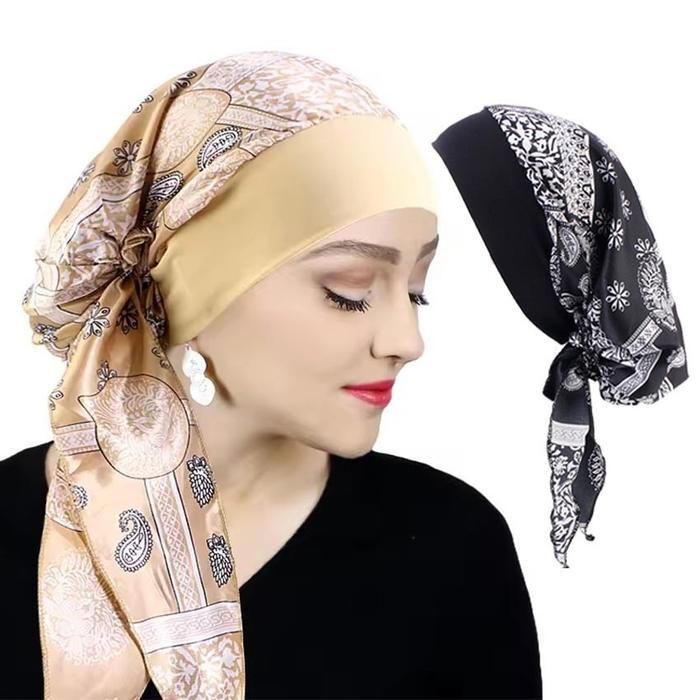 Turban Instant Pashmina Turban Instan Dewasa Turban Instan Pesta Premium Mewah Turban Instan Qiara