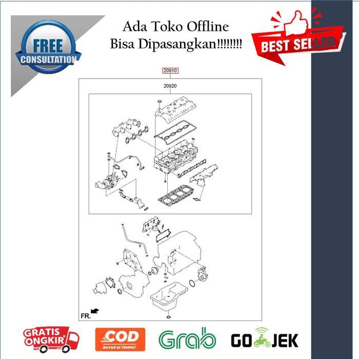 New Packing Set H1 Diesel A2 Gasket Set Hyundai H1 Diesel Grand Starek A2 Kode Gcp37
