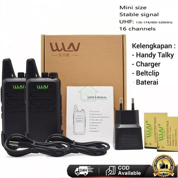 TERLARIS Walkie Talkie HT UHF Genggam Walkie Talkie Radio Dua Arah C1 Walkie Talkie 1 Unit HT WLN