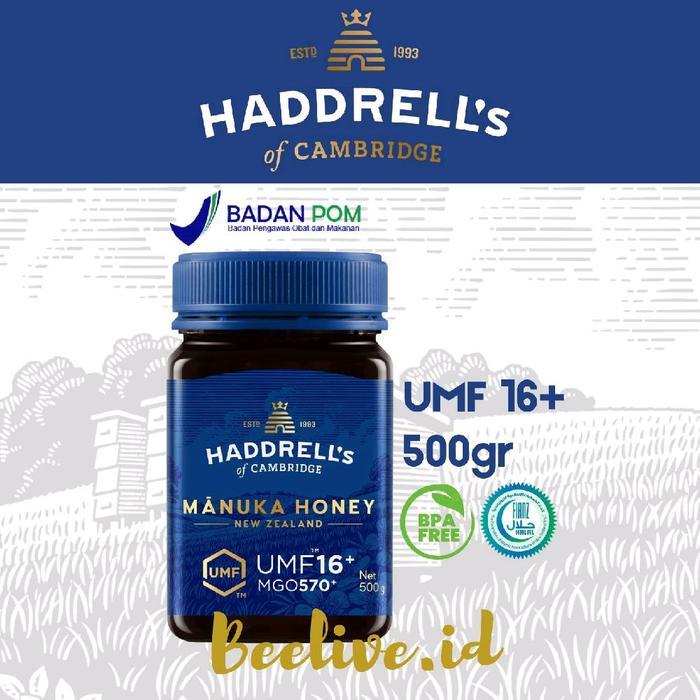Madu Haddrells Manuka Honey Umf 16+ Mgo 573+ 500 Gr (Umf 15+ Up)