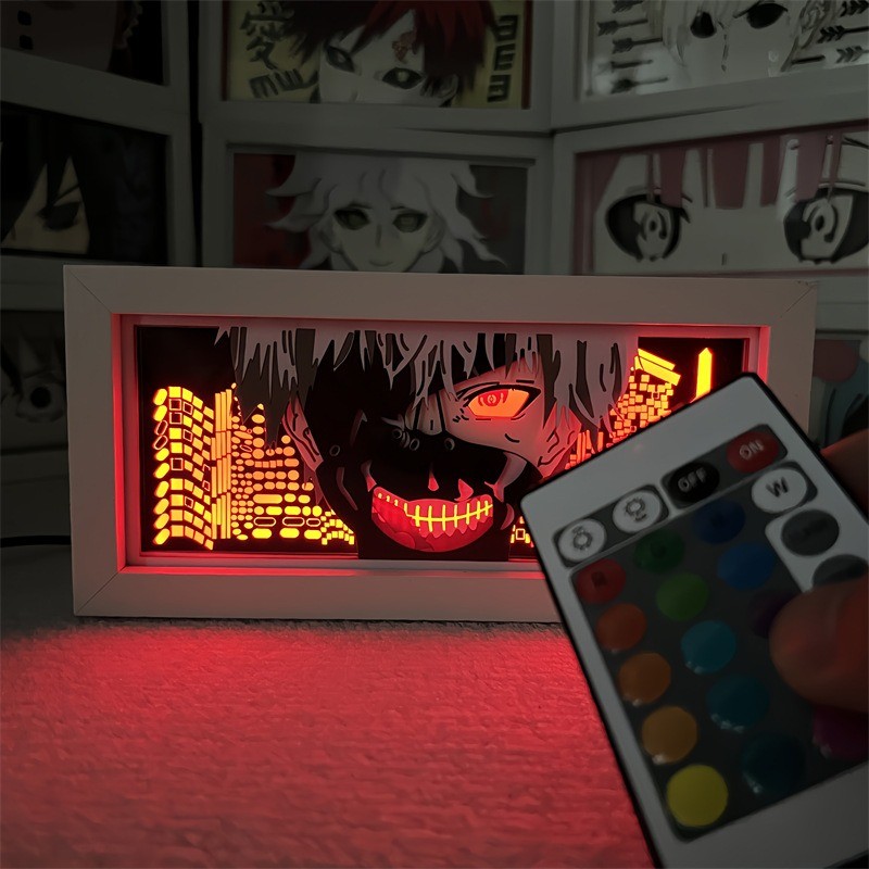 Anime Light Box Tokyo Ghoul:Re Kaneki Ken Cartoon 3D Light Peripherals Color Lamp Bedroom Table Top