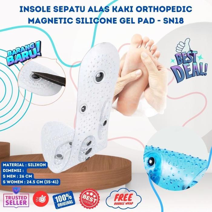 Gks Alas Kaki Sepatu Kesehatan Magnetic Silicone Gel Pad Therapy Massage
