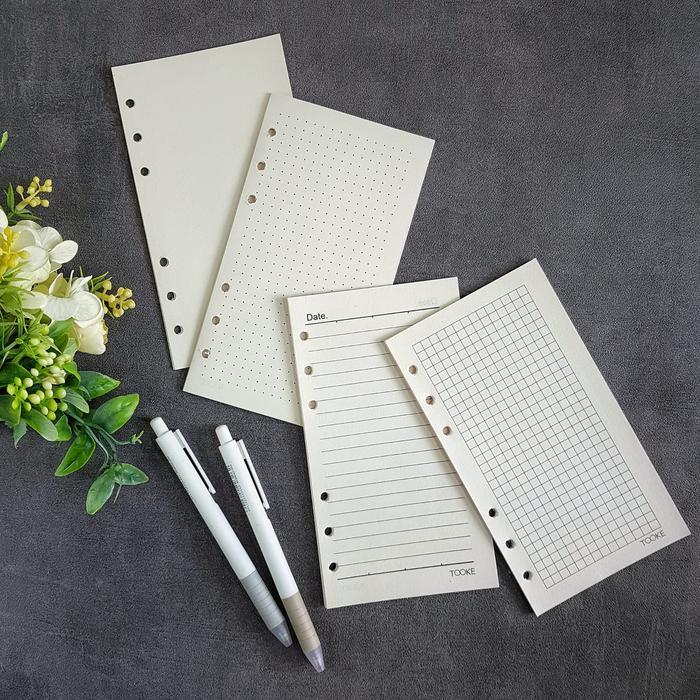 "New" Loose leafe A6 isi binder kertas file A6 lubang 6 Paper Stationery