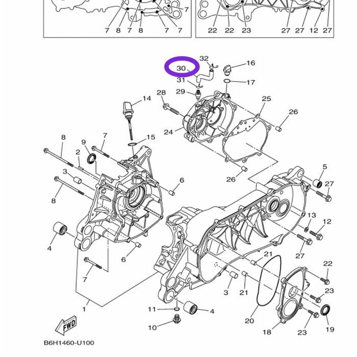 SELANG HAWA CVT NMAX NEW 2020 ASLI YAMAHA YGP
