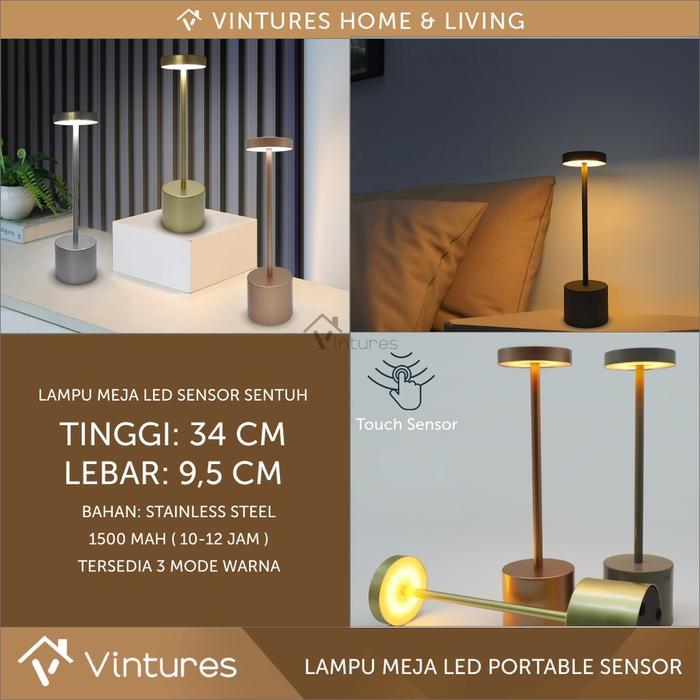 Lampu Meja Portable LED / Lampu Sensor Sentuh / Lampu LED / Lampu KTV / Lampu Meja Aesthetic / Lampu