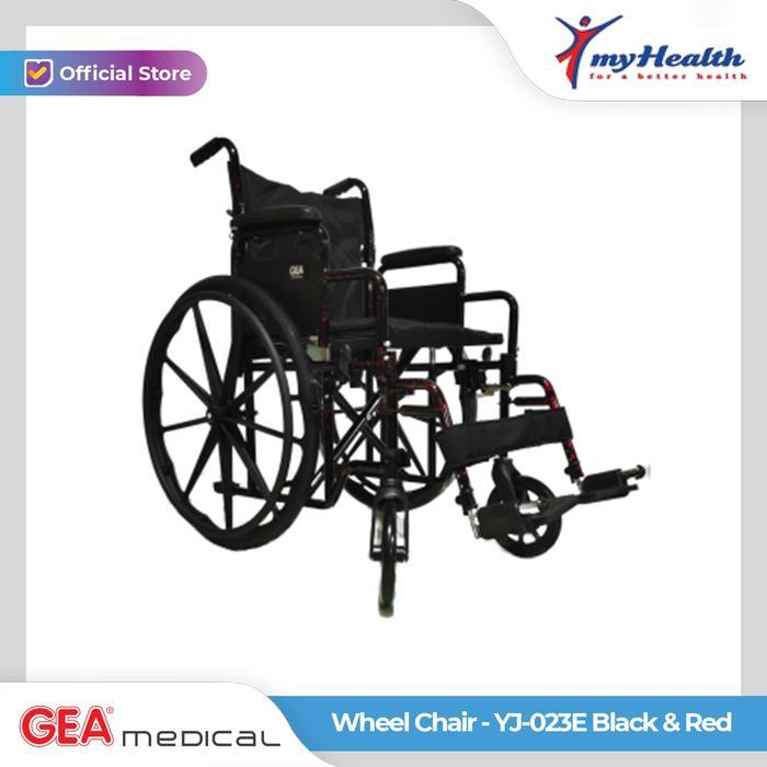 Ready Kursi Roda Gea YJ-023E Black & Red