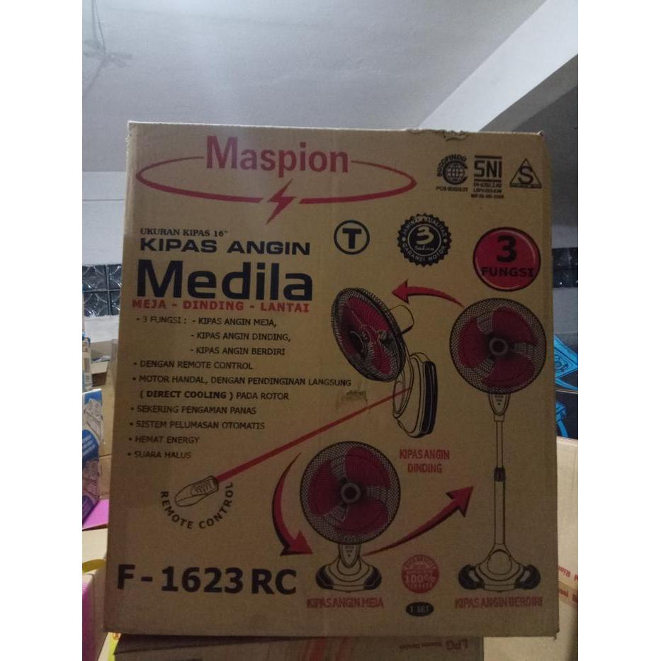 HARGA DISKON stand fan 16" F-1623 RC MEDILA (3 in 1)