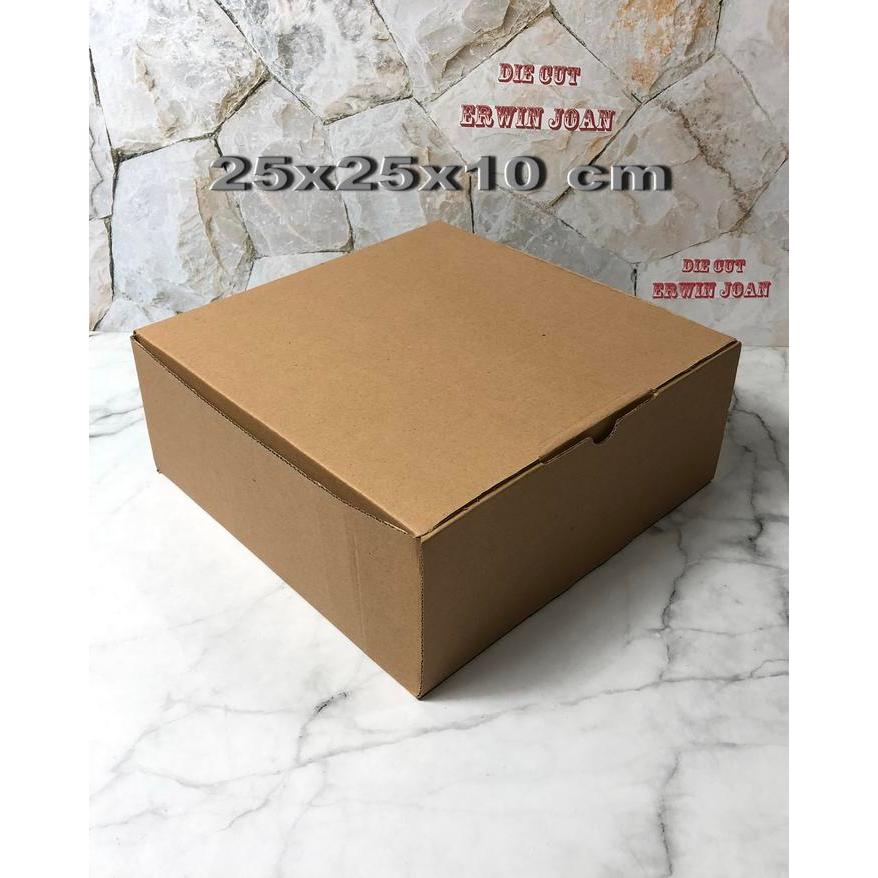 Kardus box 25x25x10 cm, karton kotak Die Cut