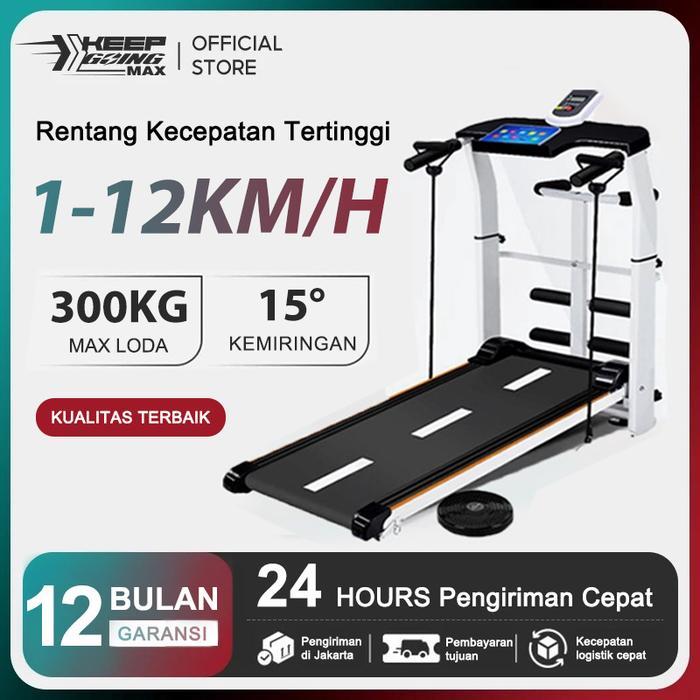 KEEP GOING MAX TREADMILL DALAM RUANGAN/ TREADMILL KEBUGARAN MULTIFUNGSI / TIDAK MEMAKAN TEMPAT KAKI